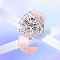 Haofa luminous crystal watch automatic mechanical timepiece