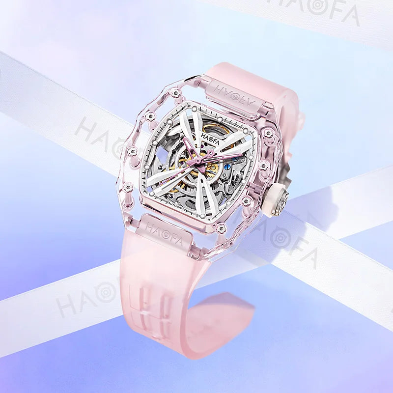 Haofa luminous crystal watch automatic mechanical timepiece