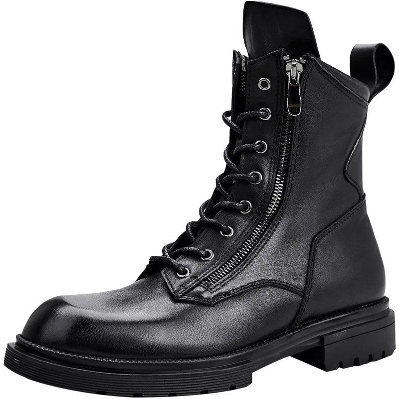 fashion luxury genuine leather designer british style handmade boots