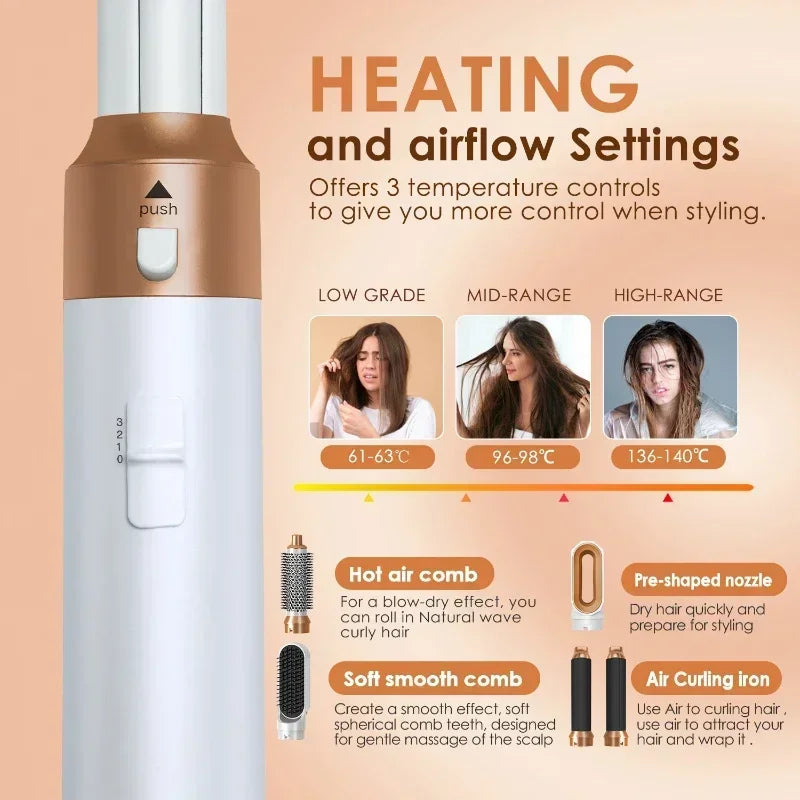 5 in 1 Hair set professional curling iron hair straightener styling