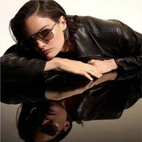 T Henri berlinette ultralight titanium square pilot sunglasses