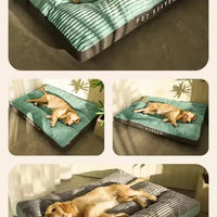 Cord Hundekörbchen XXL 115x80cm Waschbar - Luxus Dog Bed für Große Hunde mit Abnehmbarem Bezug