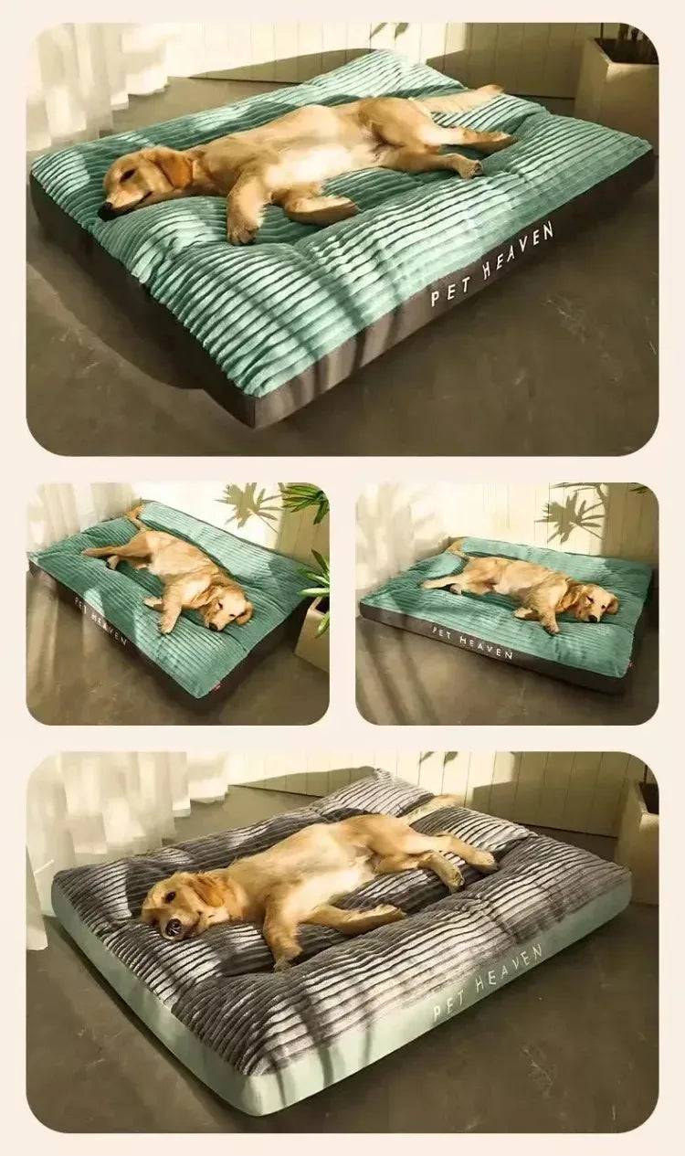 Cord Hundekörbchen XXL 115x80cm Waschbar - Luxus Dog Bed für Große Hunde mit Abnehmbarem Bezug
