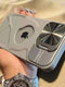 Fashion logo hole magnetic case for iphone lens protection covers