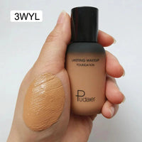 Face liquid foundation makeup waterproof base whitening cover dark circle