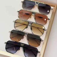 T Henri berlinette ultralight titanium square pilot sunglasses
