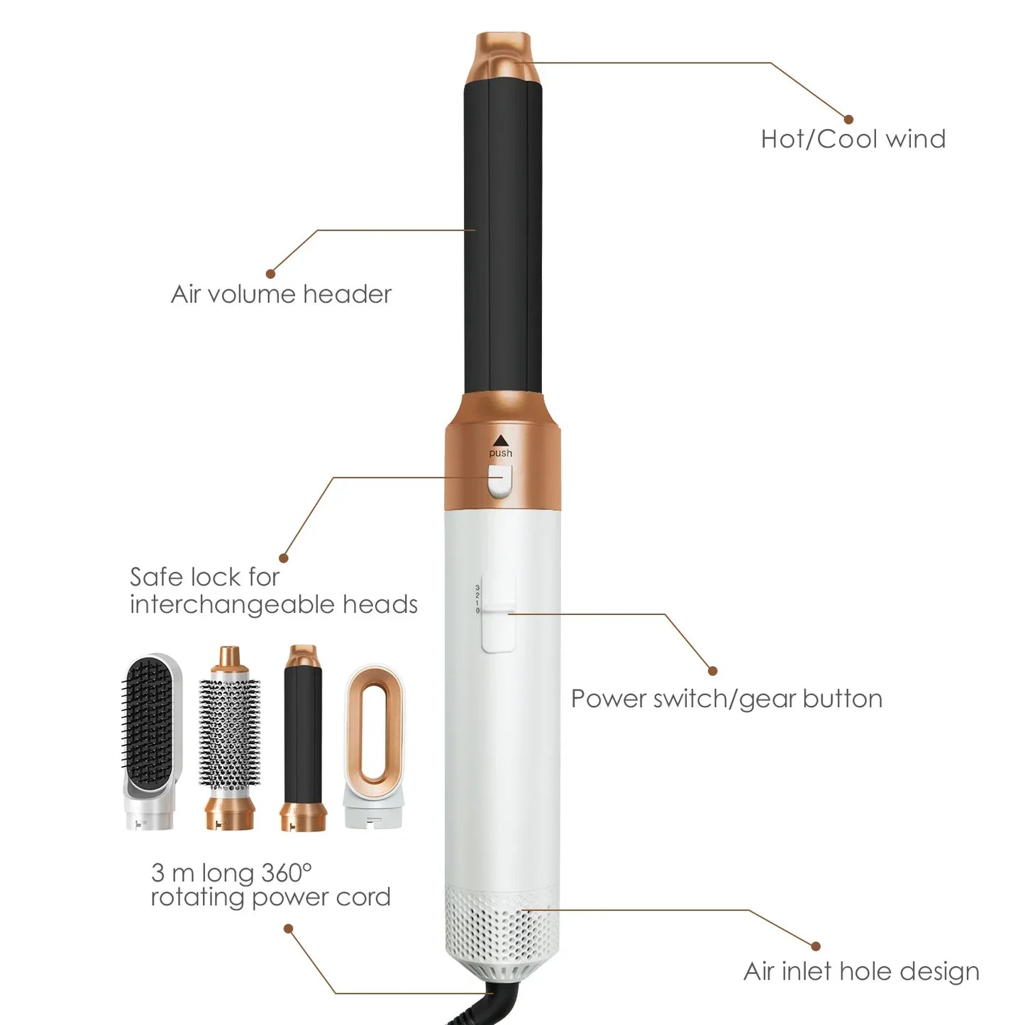 5 in 1 Hair set professional curling iron hair straightener styling