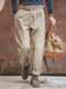 maden adjustable high waist khaki cargo pants vintage style for men