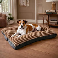 Cord Hundekörbchen XXL 115x80cm Waschbar - Luxus Dog Bed für Große Hunde mit Abnehmbarem Bezug