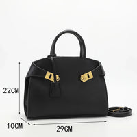 Ari modern classic shell bag – soft structured style double lock charm