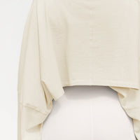 Loose fit round neck crop sweater women Short