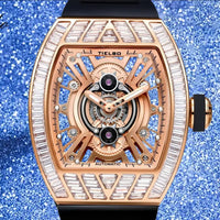 TIELBO sapphire luminous hands crystal hollow design mechanical watch