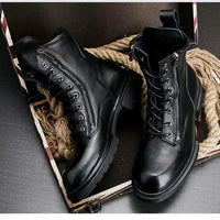 fashion luxury genuine leather designer british style handmade boots