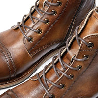 Men genuine leather handmade high quality comfortable boots