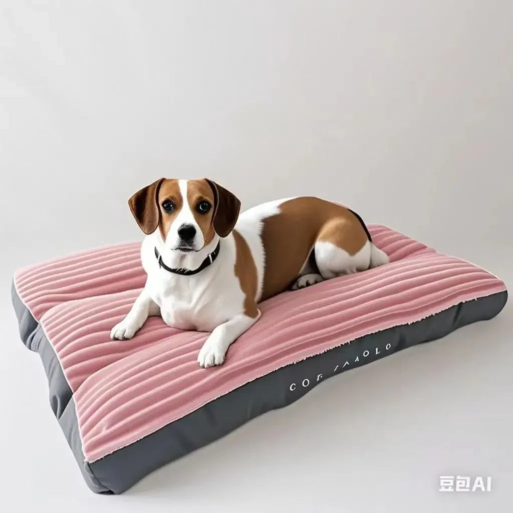 Cord Hundekörbchen XXL 115x80cm Waschbar - Luxus Dog Bed für Große Hunde mit Abnehmbarem Bezug