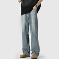 High street fashion baggy jeans reverse pocket design