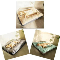 Cord Hundekörbchen XXL 115x80cm Waschbar - Luxus Dog Bed für Große Hunde mit Abnehmbarem Bezug