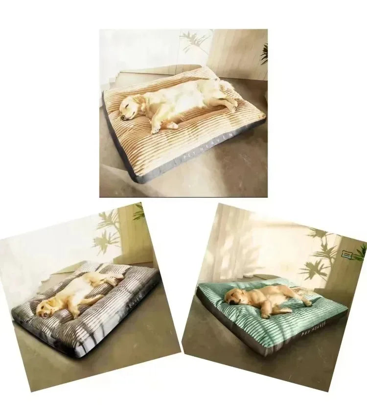 Cord Hundekörbchen XXL 115x80cm Waschbar - Luxus Dog Bed für Große Hunde mit Abnehmbarem Bezug