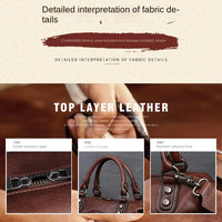 women genuine leather tote bag classic cowhide shoulder handbag with zipper