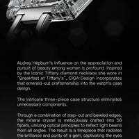 CIGA Design crystal love series elegant skeleton automatic watch for ladies