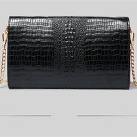 Crocodile pattern leather bag women cowhide shoulder clutch
