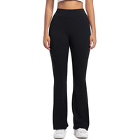 Women Flare pocket leggings high waist Breathable street style