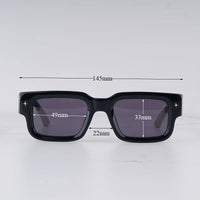 Getaway jet black thick acetatе high‑street shades luxury eyewear