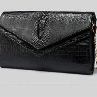 Crocodile pattern leather bag women cowhide shoulder clutch