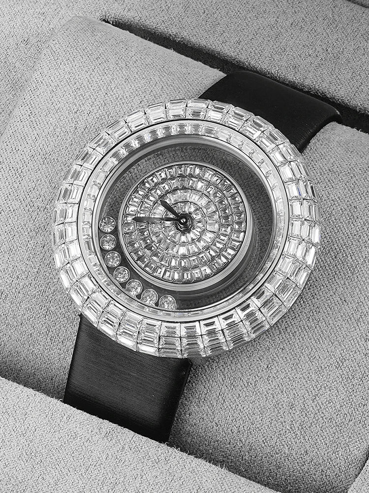 Women fashion crystal quartz wristwatch elegant bracelet ladies gift