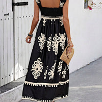 Girls floral long dress beach summer street style dress