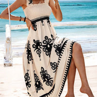 Girls floral long dress beach summer street style dress