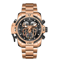 REEF TIGER Sport Automatikuhr – Skelett-Design mit Spider-Zifferblatt