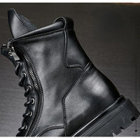fashion luxury genuine leather designer british style handmade boots