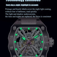 Haofa luminous crystal watch automatic mechanical timepiece