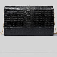 Crocodile pattern leather bag women cowhide shoulder clutch