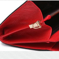 Crocodile pattern leather bag women cowhide shoulder clutch