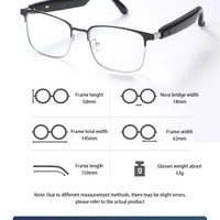 Smart AI Brille mit Echtzeit-Übersetzung in 144 Sprachen - Kabellose Bluetooth-Übersetzungsbrille