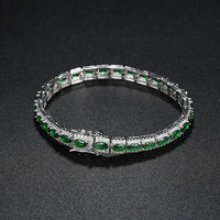 Handmade emerald diamond bangle bracelet jewelry gift for girls