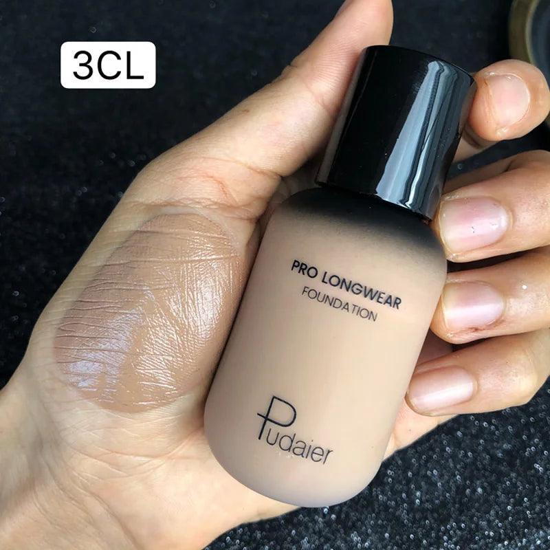 Face liquid foundation makeup waterproof base whitening cover dark circle