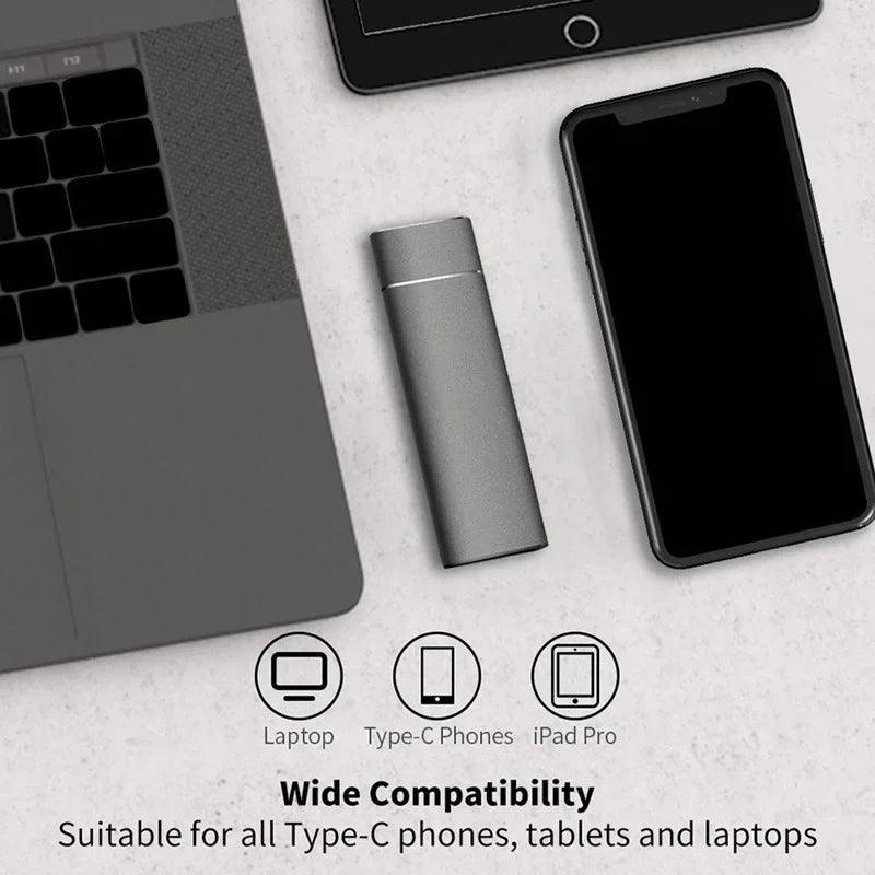 64 TB high speed mini portable external ssd for laptops phones