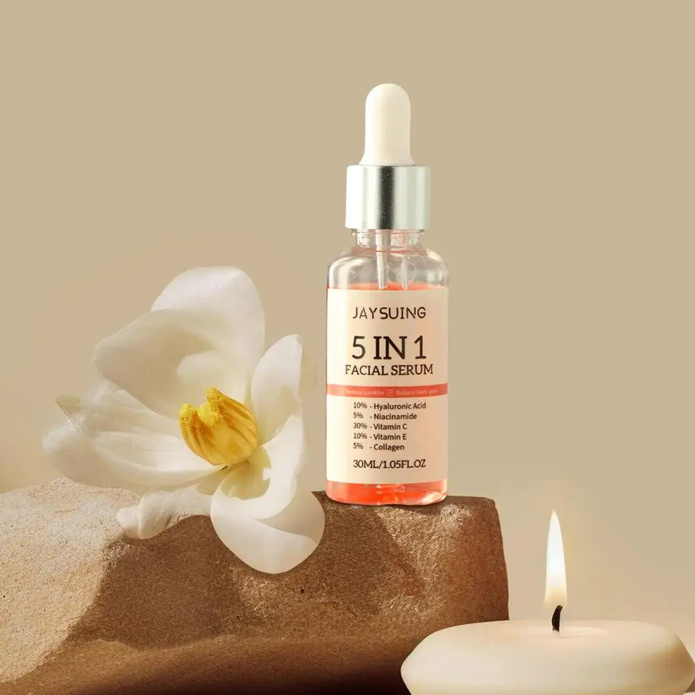 5 in 1 vitamin c face serum – fade fine lines, firm skin, brighten, moisturize & shrink pores