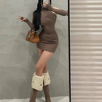 Girls sleeveless pleated mini dress korean style