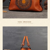women genuine leather tote bag classic cowhide shoulder handbag with zipper