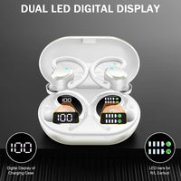 Wireless Earbuds, Bluetooth 5.3 On-Ear Headset, Noise Cancelling Mic, 48H Playtime Sports Headphones for Workout/Running.