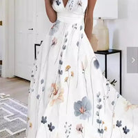 New latest Fashion v neck sleeveless  beach party office holiday dress