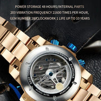 REEF TIGER Sport Automatikuhr – Skelett-Design mit Spider-Zifferblatt