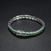 Handmade emerald diamond bangle bracelet jewelry gift for girls