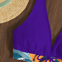 Bikini set short swimsuit women high waist swimwear printed beachwear