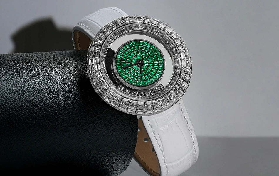 Women fashion crystal quartz wristwatch elegant bracelet ladies gift