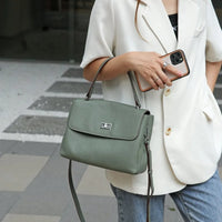 Designer ladies leather bag retro shoulder & crossbody office purse